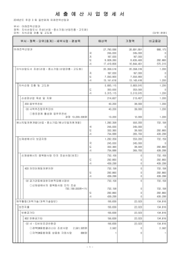 세 출 예 산 사 업 명 세 서