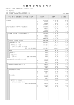 세 출 예 산 사 업 명 세 서