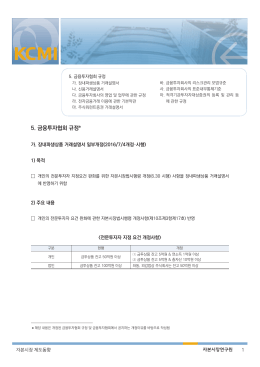 금융투자협회 규정 - KCMI 자본시장연구원