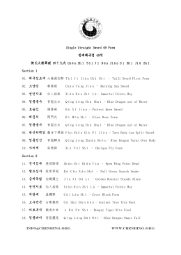 Single Straight Sword 49 Form 진씨태극검 49식 陳氏太極單劍 四十