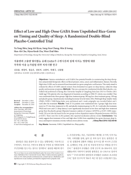 Effect of Low and High-Dose GABA from Unpolished Rice