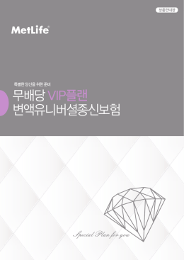 무배당 VIP플랜 변액유니버셜종신보험