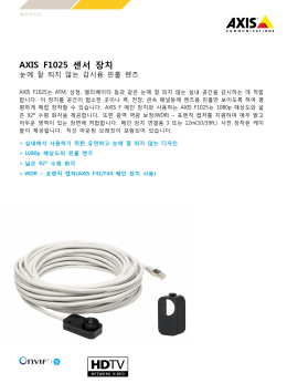 AXIS F1025 센서 장치 - Axis Communications