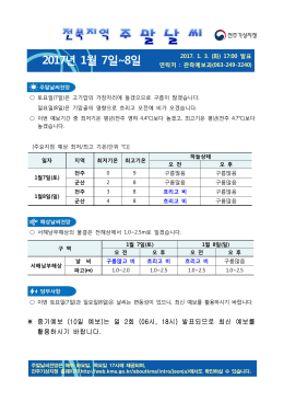 2017년 1월 7일∼8일