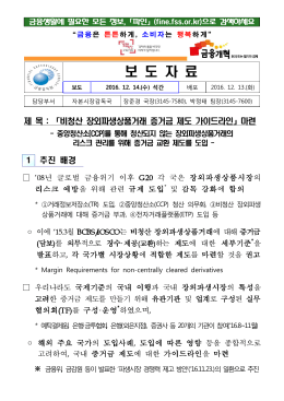 비청산 장외파생상품거래 증거금 제도 가이드라인 마련.hwp