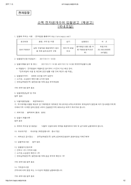 소액 전자공개수의 입찰공고 (재공고) (국내조달)