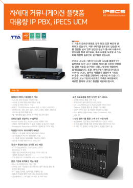 차세대 커뮤니케이션 플랫폼 대용량 IP PBX, iPECS UCM
