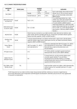 K.K.T.C PARAFLY M&uuml;şteri Bilgilendirme Formu 02.01.2017