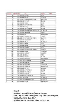 6.Grup Mülakat Listesi İçin Tıklayınız.