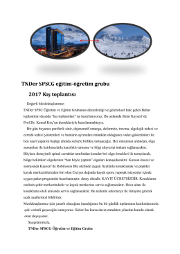 Kış Toplantısı - Spinal ve Periferik Sinir Cerrahisi