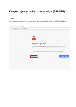 Kampüs dışından veritabanlarına erişim (SSL-VPN)