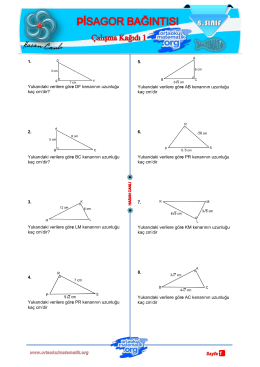 1. Yukarıdaki verilere g&ouml;re DF kenarının uzunluğu ka&ccedil; cm`dir? 2