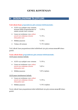 genel kontenjan - İstanbul &Uuml;niversitesi