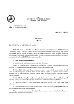 2017/1 sayılı Takas Genelgesi