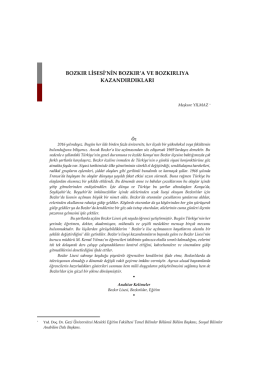 bozkır lisesi`nin bozkır`a ve bozkırlıya kazandırdıkları