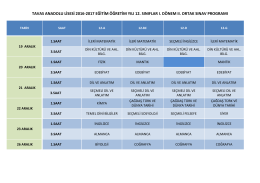 tavas anadolu lisesi 2016-2017 eğitim &ouml;ğretim yılı 12. sınıflar ı