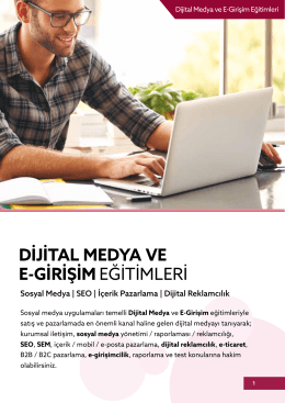 dijital medya ve egirişim eğitimleri