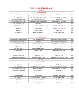 spor toto 2.lig beyaz grup