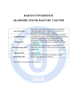 bartın üniversitesi akademik teşvik başvuru takvimi