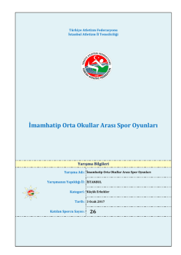 İmamhatip Orta Okullar Arası Spor Oyunları