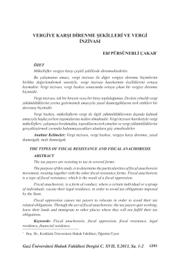 vergiye karşı direnme şekilleri ve vergi inzivası