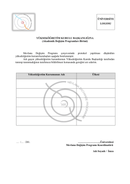 Tanınma Talep Dilek&ccedil;esi