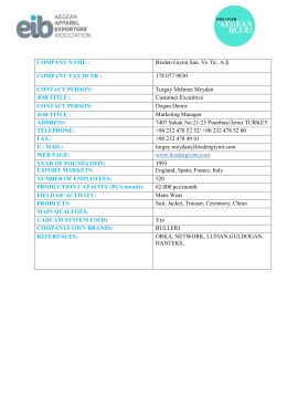 Bizden Giyim San. Ve Tic. A.Ş COMPANY TAX ID NR