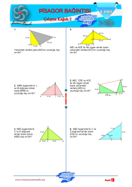 1. Yukarıdaki verilere g&ouml;re [AD]`nın uzunluğu ka&ccedil; cm`dir? 2. KMN