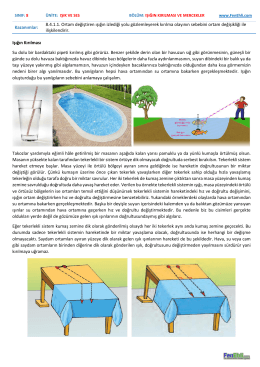 8.4.1.1. Ortam değiştiren ışığın izlediği yolu