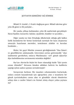 Bire Bir Görüşme 12