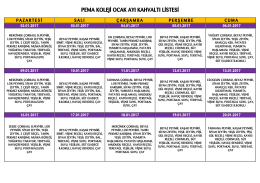 Kahvaltı Listesi