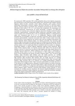 Bilimin Doğası - Cumhuriyet International Journal of Education