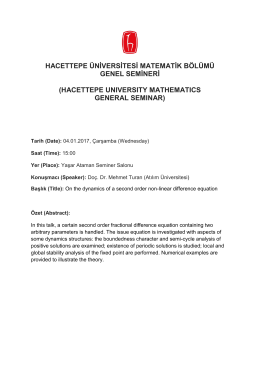 hacettepe &uuml;niversitesi matematik b&ouml;l&uuml;m&uuml; genel semineri