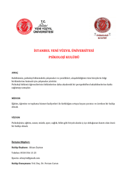 istanbul yeni yüzyıl üniversitesi psikoloji kulübü