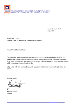 103 Sayın Faik Yılmaz İstanbul Esnaf ve Sanatkarlar