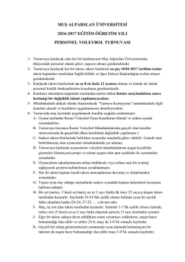 muş alparslan üniversitesi 2016-2017 eğitim öğretim yılı personel
