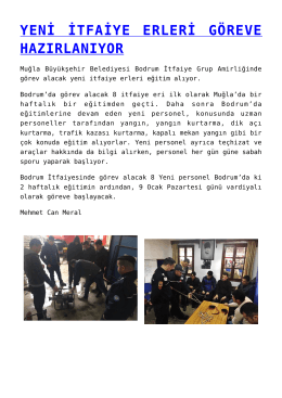 yeni itfaiye erleri göreve hazırlanıyor