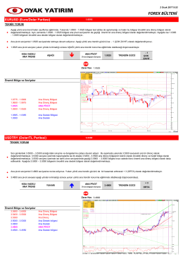 02.01.2017 Forex Günlük Teknik Bülten
