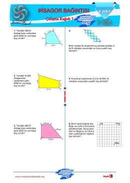 1. Yandaki ABCD d&ouml;rtgeninde verilenlere g&ouml;re [AD]`nın uzunluğu
