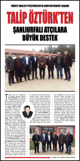 şanlıurfalı at&ccedil;ılara b&uuml;y&uuml;k destek