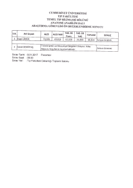 cumhuriyet &uuml;niversitesi tıp fak&uuml;ltesi temel tıp bilimleri b&ouml;l&uuml;m&uuml;