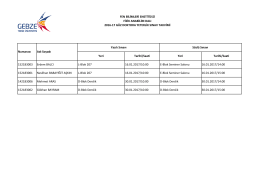 FEN BİLİMLERİ ENSTİT&Uuml;S&Uuml; FİZİK ANABİLİM DALI 2016