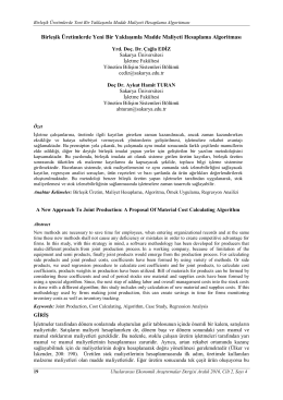 PDF İndir - Uluslararası Ekonomik Araştırmalar Dergisi