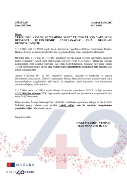 Vergi Usul Kanunu Kapsamında Senet Ve Çekler