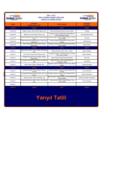 Yarıyıl Tatili