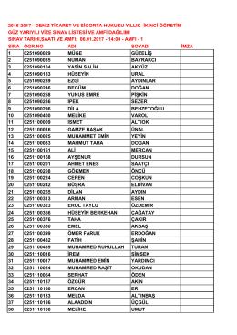 2016-2017- deniz ticaret ve sigorta hukuku yıllık