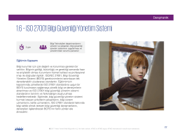 1.6 –ISO 27001 Bilgi Güvenliği Yönetim Sistemi