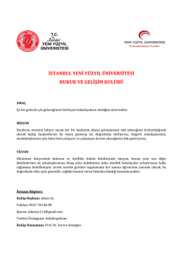 istanbul yeni yüzyıl üniversitesi hukuk ve gelişim kulübü