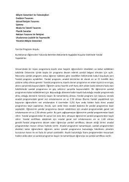 Bilişim Sistemleri Ve Teknolojileri Endüstri Tasarımı Görsel İletişim
