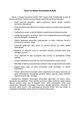 Tarım ve Sosyal Sorumluluk Kulübü